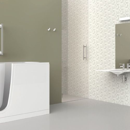 Oasi 120cm bathtub - door on the left by GOMAN