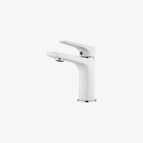 Foreno Solitaire White Chrome Basin Mixer SLT021