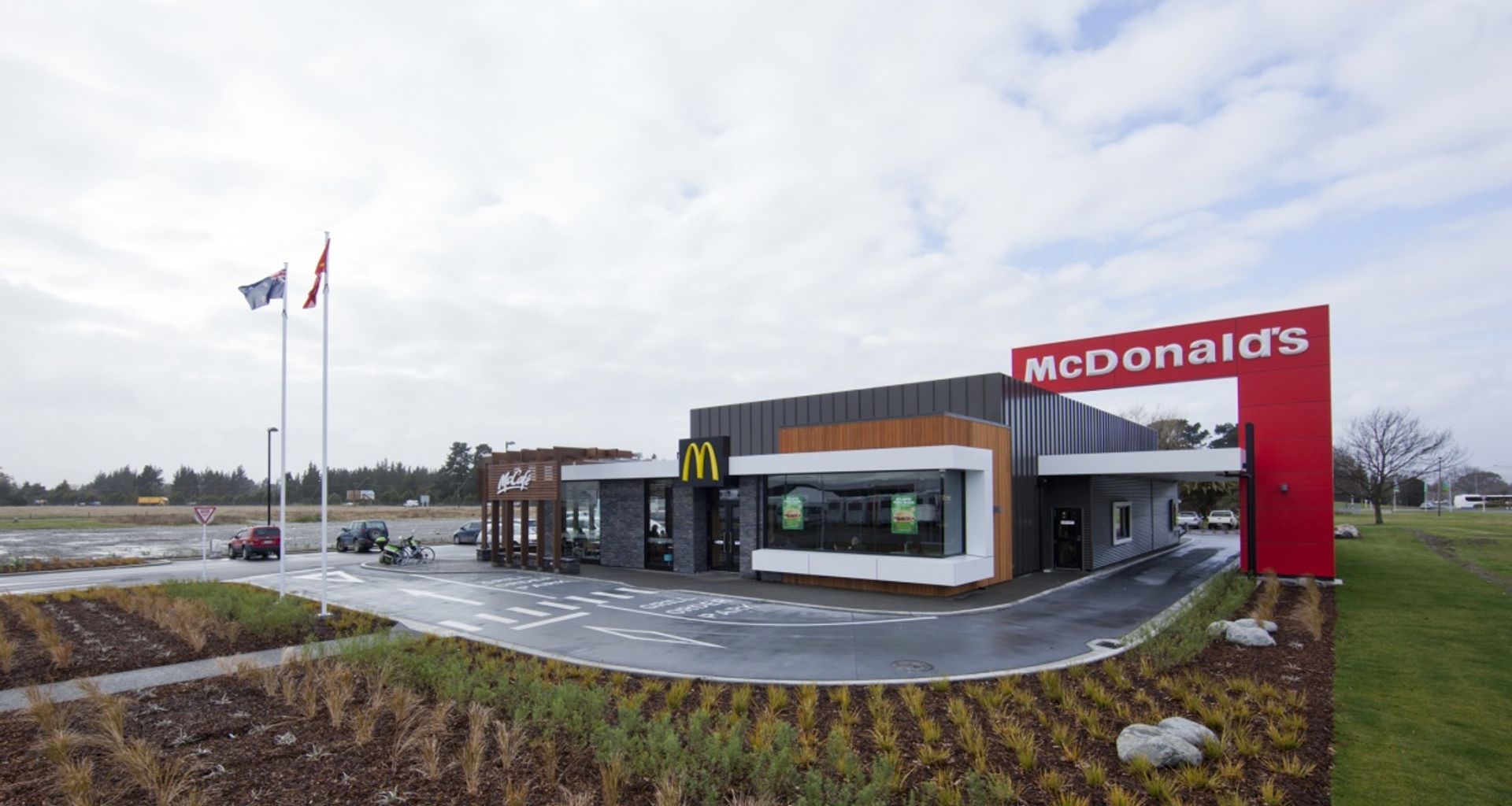 McDonald's Christchurch Airport banner