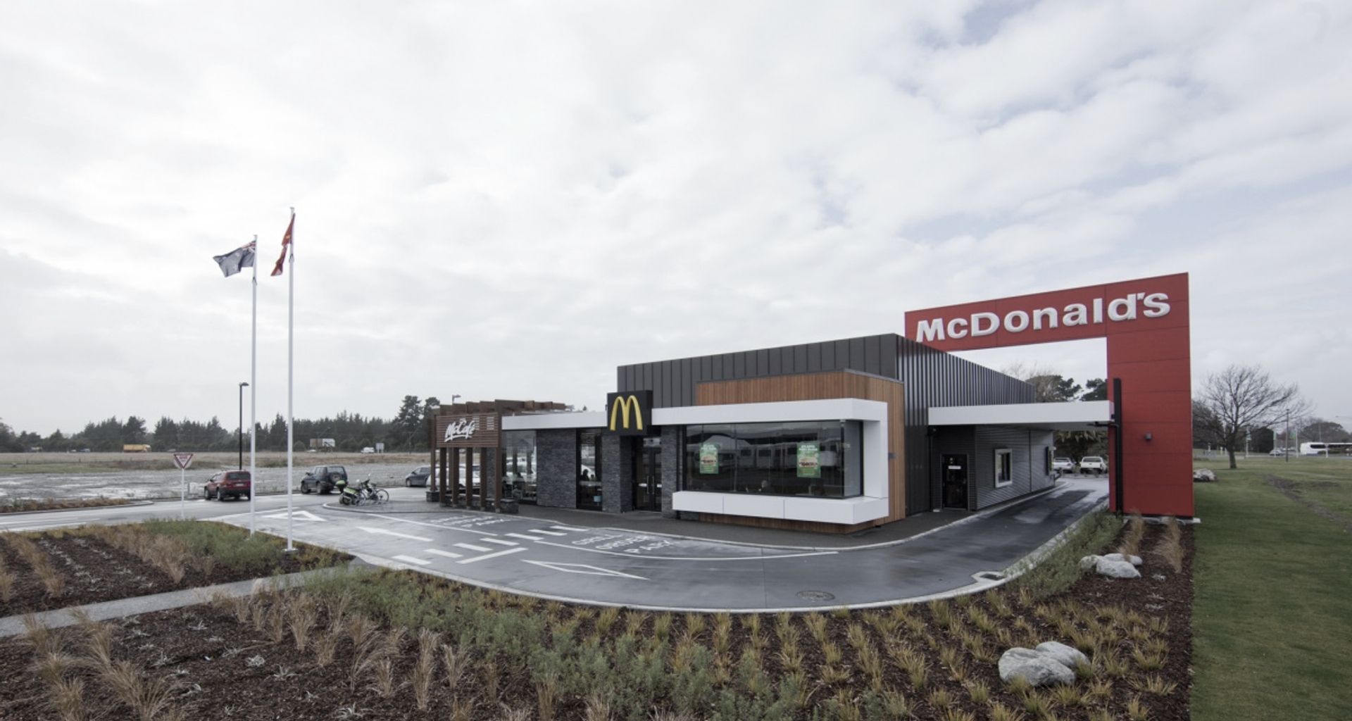 McDonald's Christchurch Airport banner