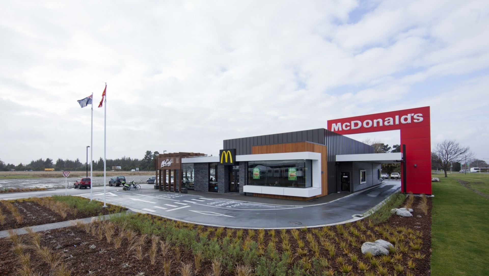 McDonald's Christchurch Airport banner