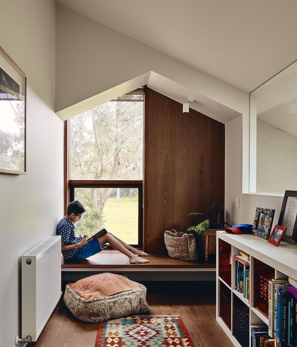 The home weaves subtle connections to their formative years in their homeland, creating a design that cohesively blends past and present.