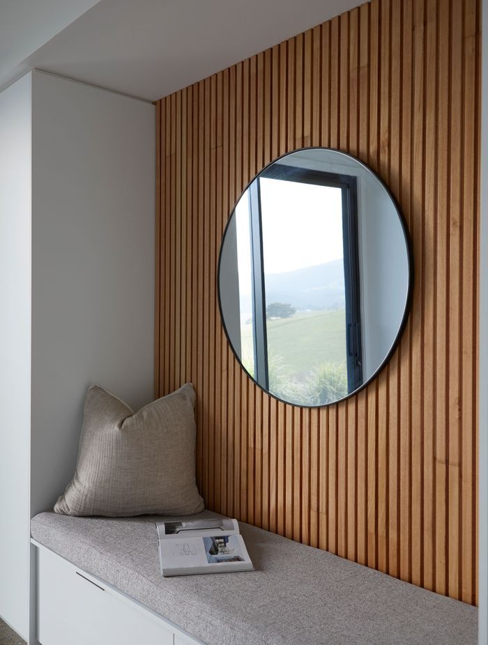 Custom cabinetry adds interest and simplicity.