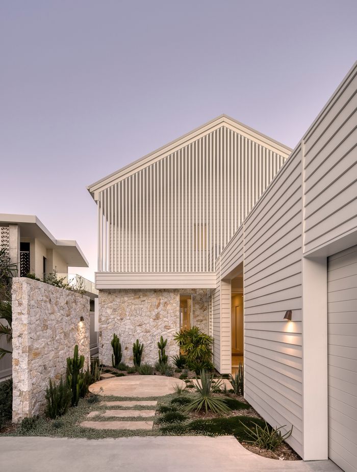 Lines and textures create an interesting entrance