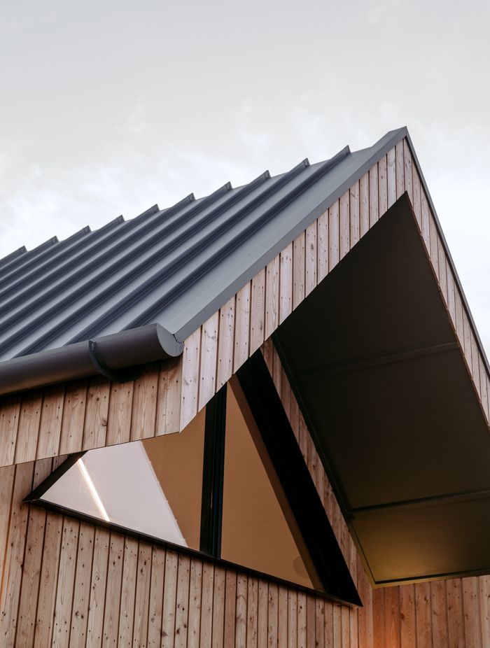 Siberian larch timber cladding encases the property, protecting it from the southerly winds.