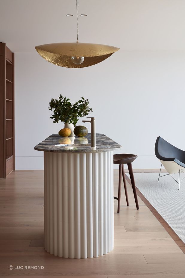 The kitchen's island bench is an art form of it's own.