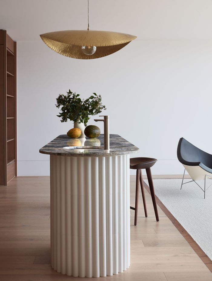 The kitchen's island bench is an art form of it's own.