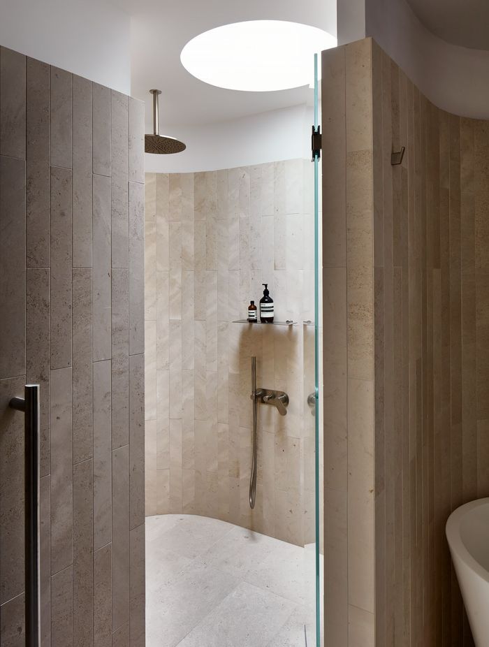 The bathroom is no exception to the quality of materials on display.