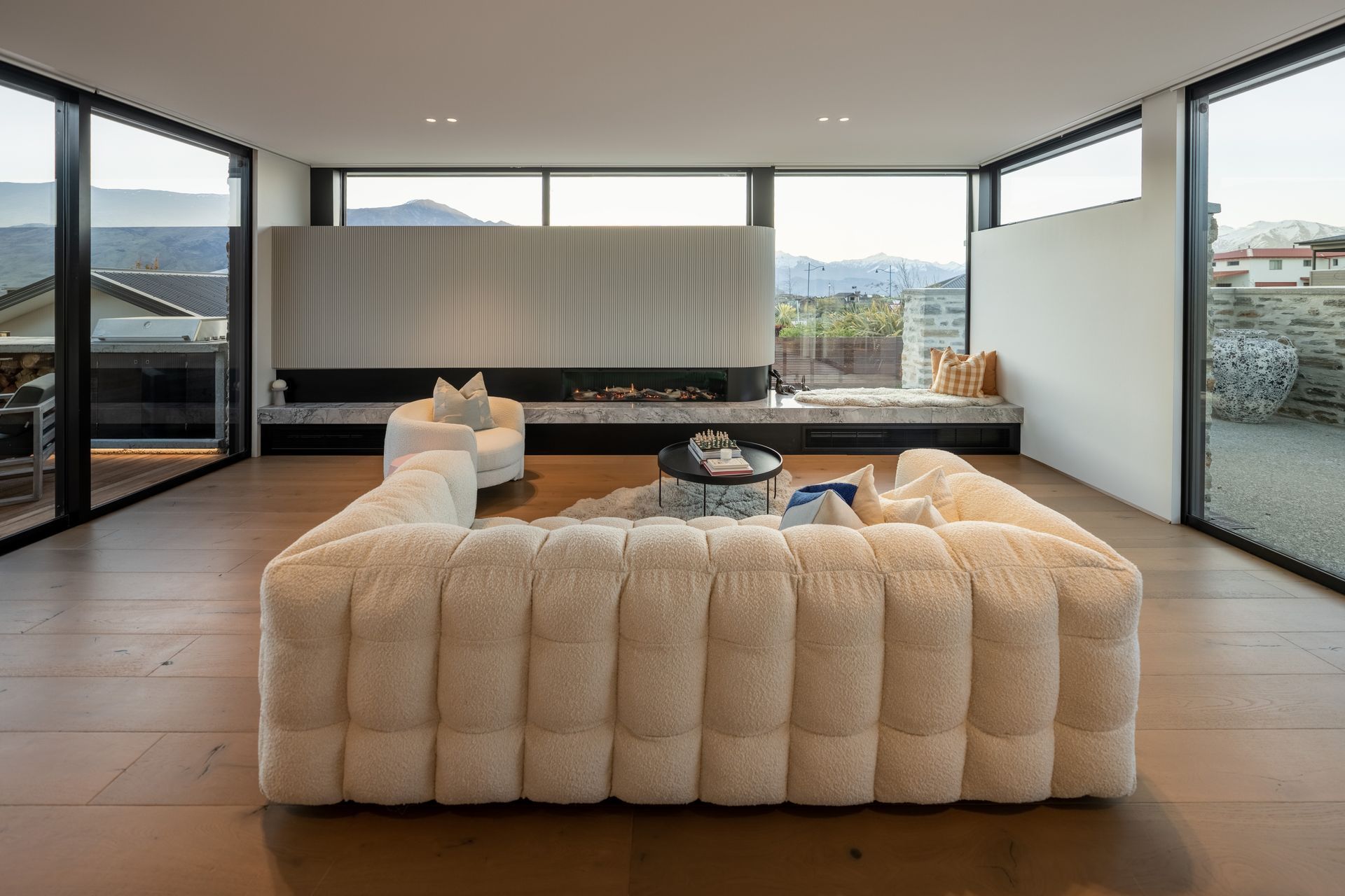 Curves soften spaces throughout the home