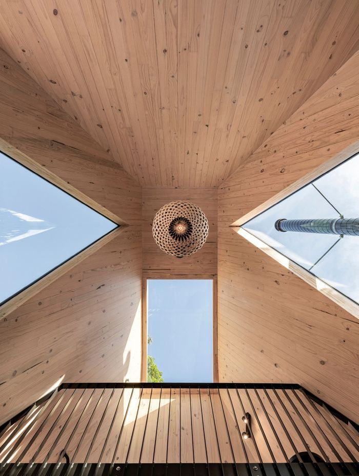 The skylights create a beautiful connection with the weather, anchoring visitors with a sense of place.