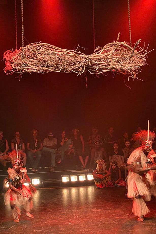 Dancers performing at Bulmba-ja's opening night