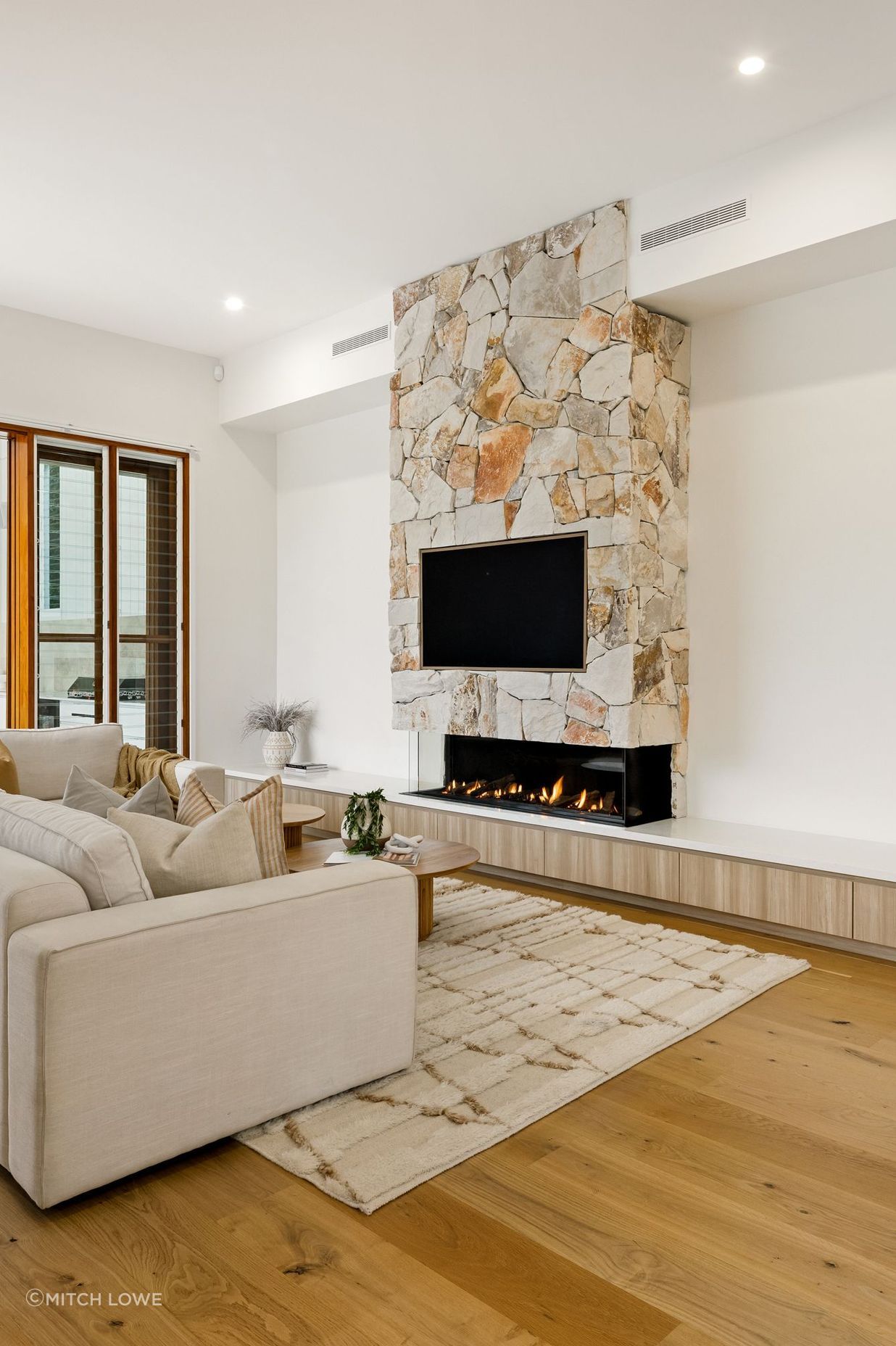 Haus Collective’s Ortal gas fireplace.