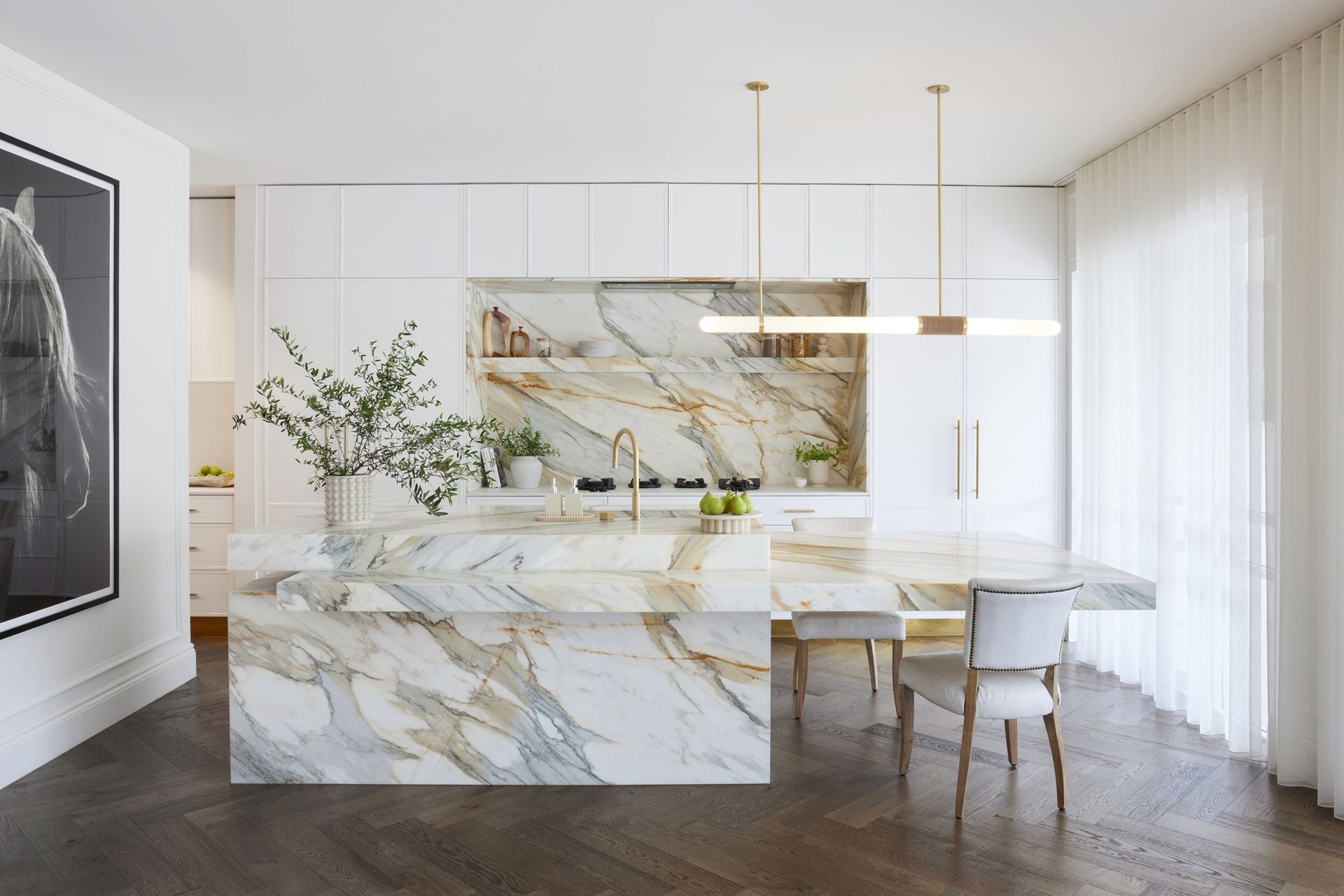 Stunning Calacutta Borghini Marble.