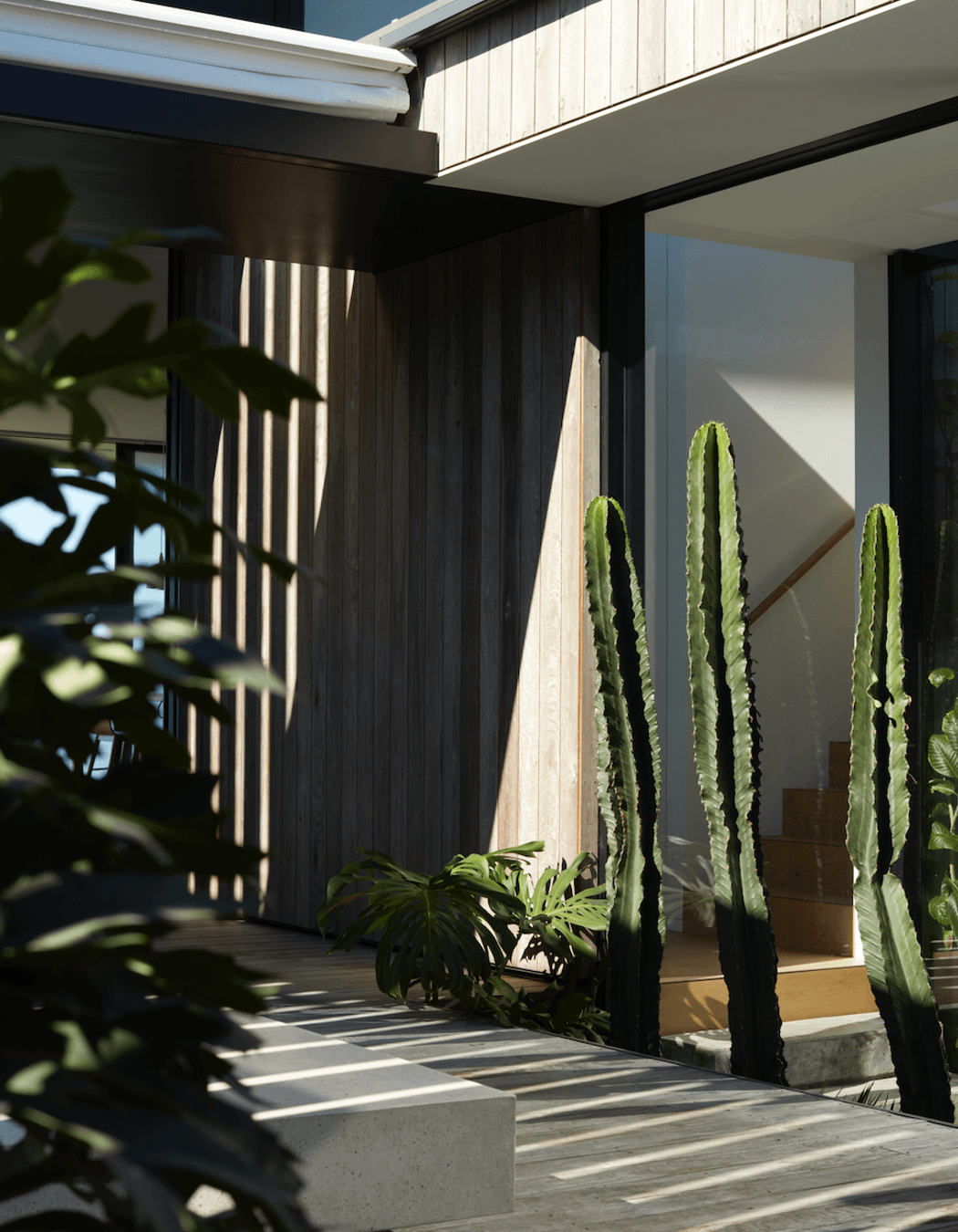 The material selection merges a sense of casual comfort with enduring strength.