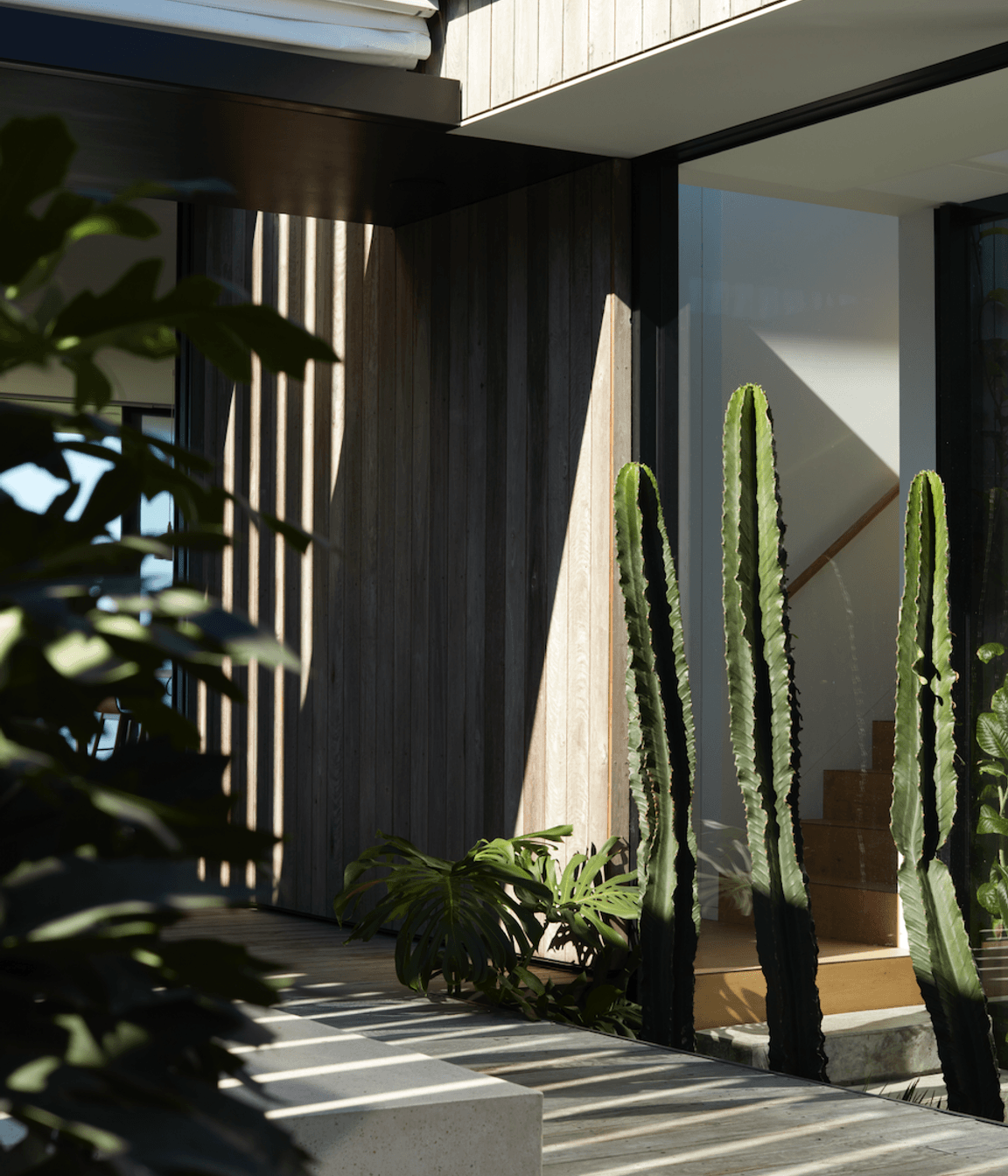 The material selection merges a sense of casual comfort with enduring strength.