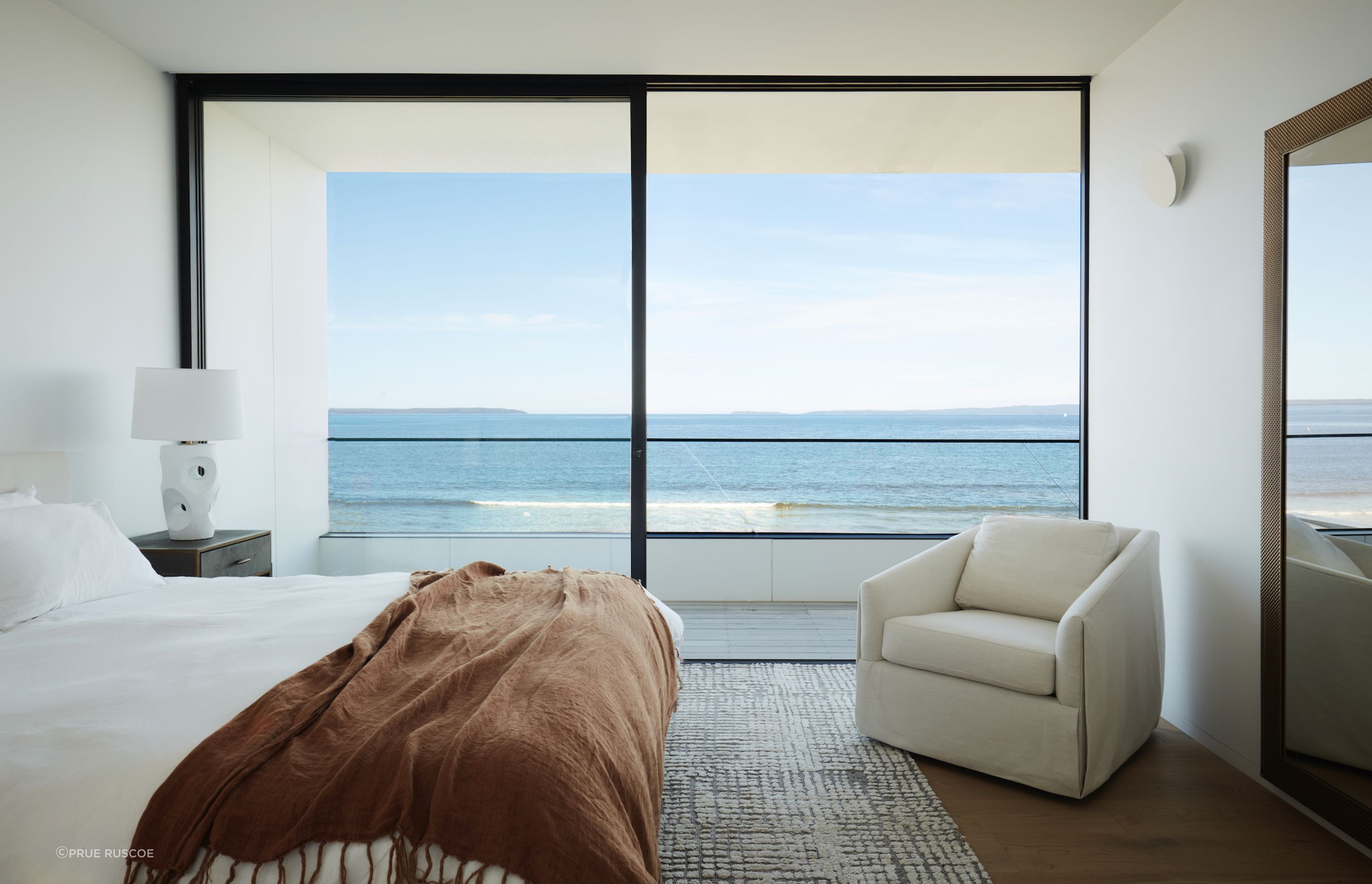 The homeowners wanted the interior to incorporate a minimalist approach with a core palette that goes beyond fleeting interior design trends.