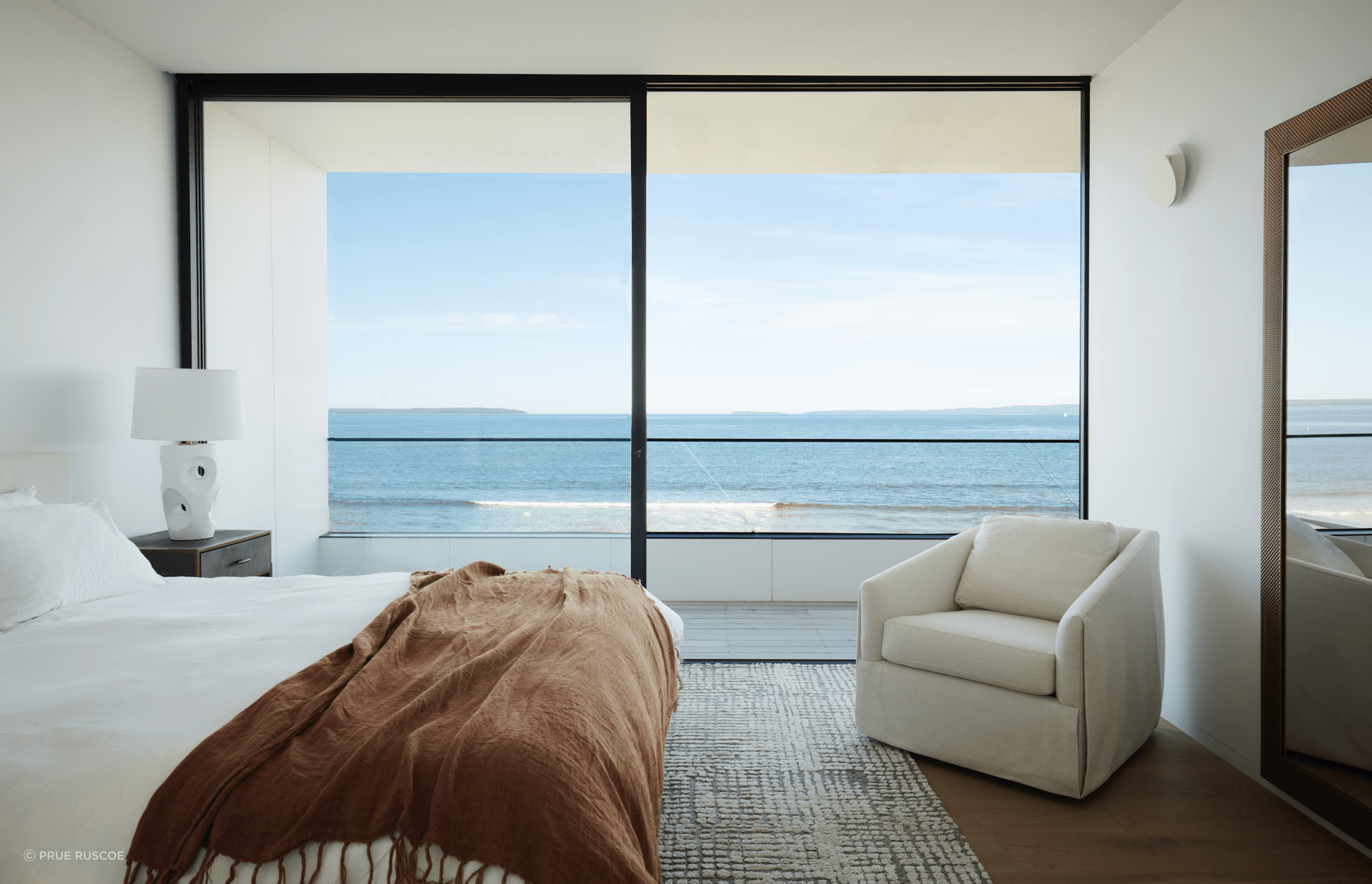 The homeowners wanted the interior to incorporate a minimalist approach with a core palette that goes beyond fleeting interior design trends.