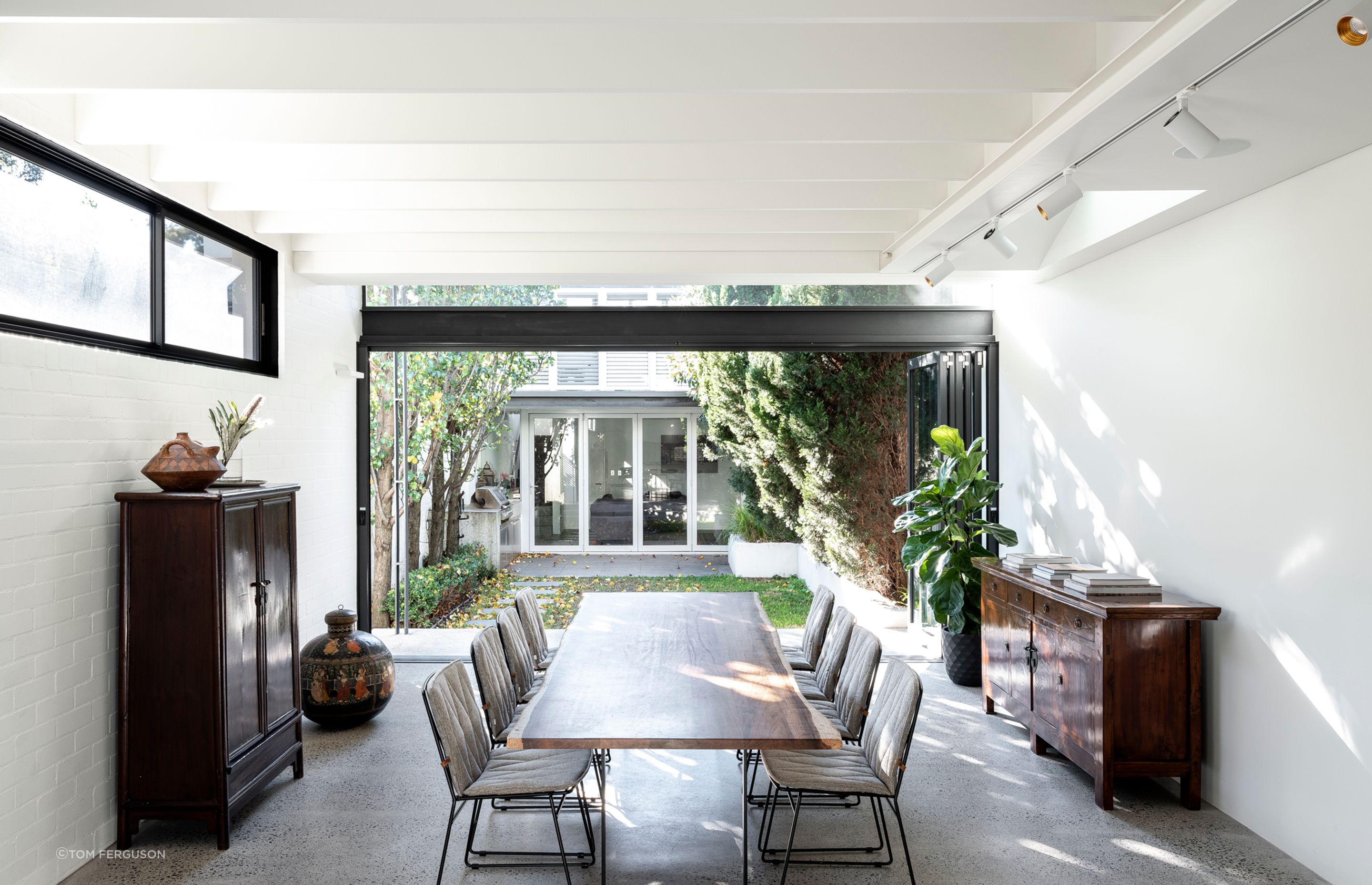 Camperdown House: the clients desired the creation of distinct spaces for family use.