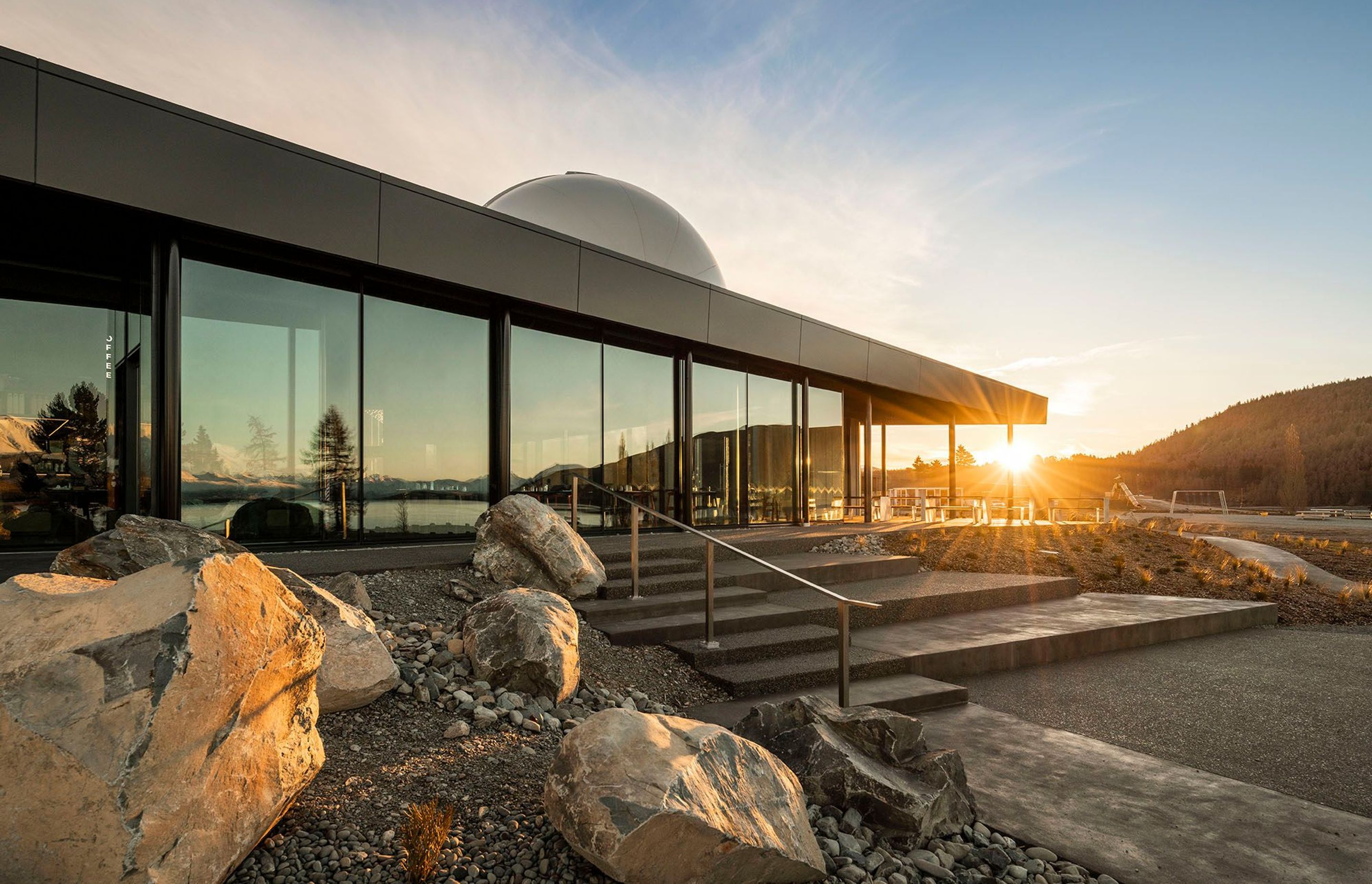 The Dark Sky Project at Tekapo is designed to celebrate the darkness of the star-lit night sky.