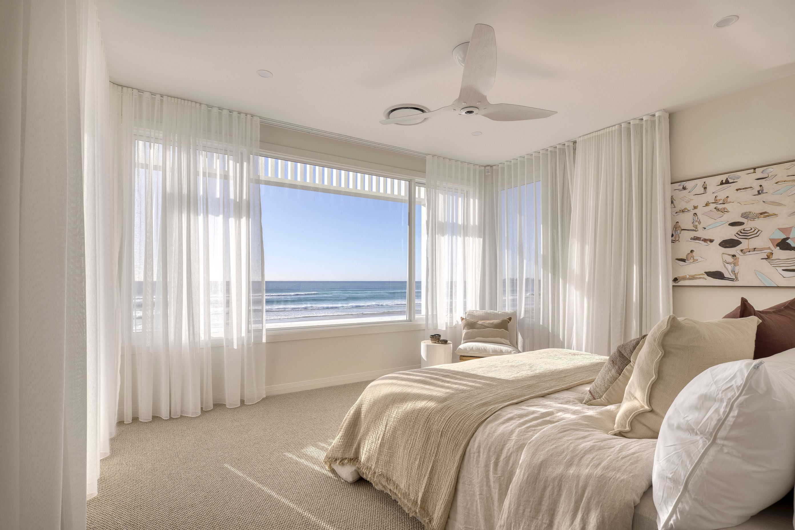 Local artworks inspired the colour palette of each bedroom | Habitat Studio Architects