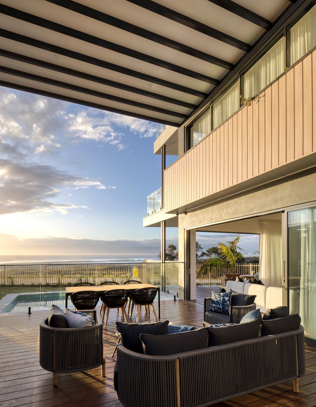 The beach house maximises the northern light