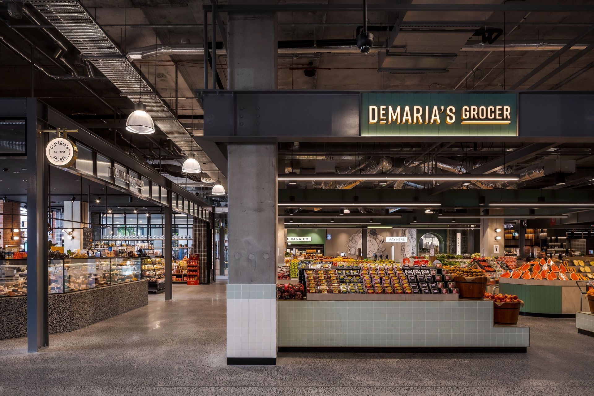A welcoming space at DeMaria’s Grocer.