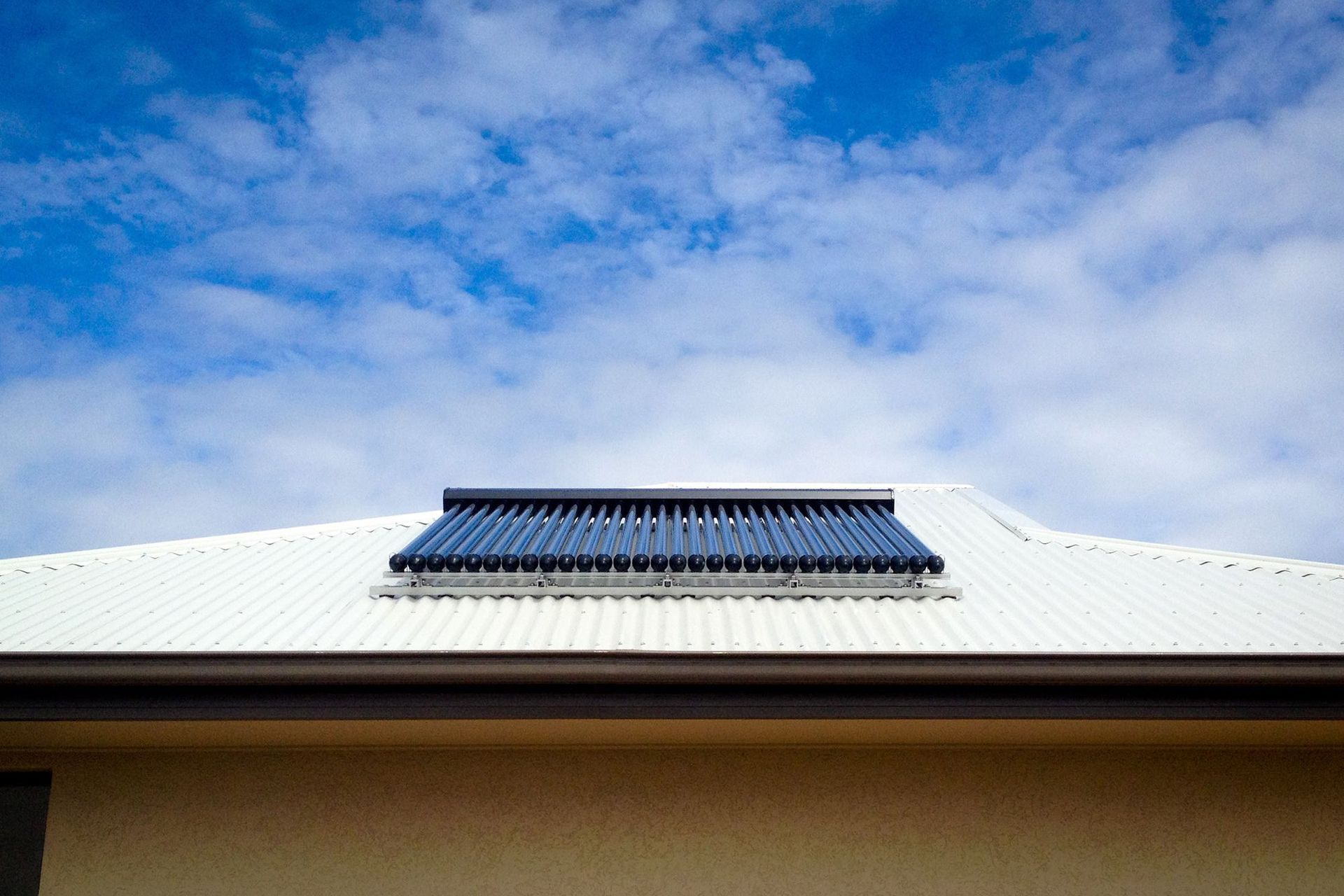 A solar water heating system, like this one from Apricus, can greatly reduce a home's electricity consumption.