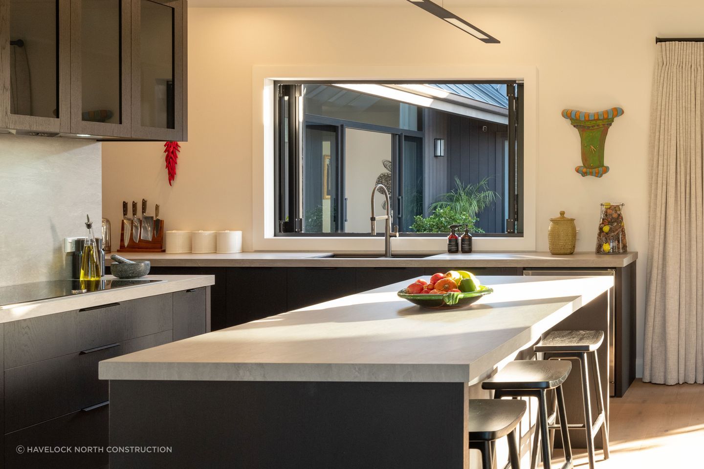 The kitchen was designed to bring its own corner of timeless luxury to the home.