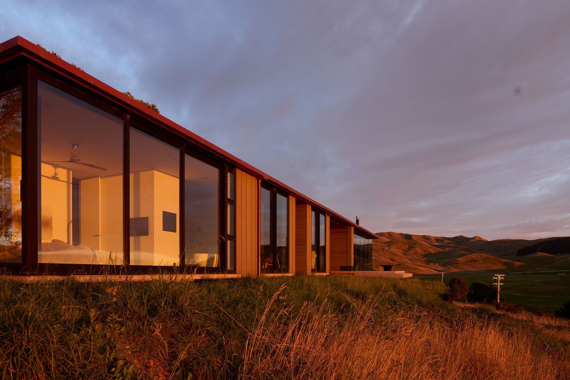 Morning light infuses the bedrooms