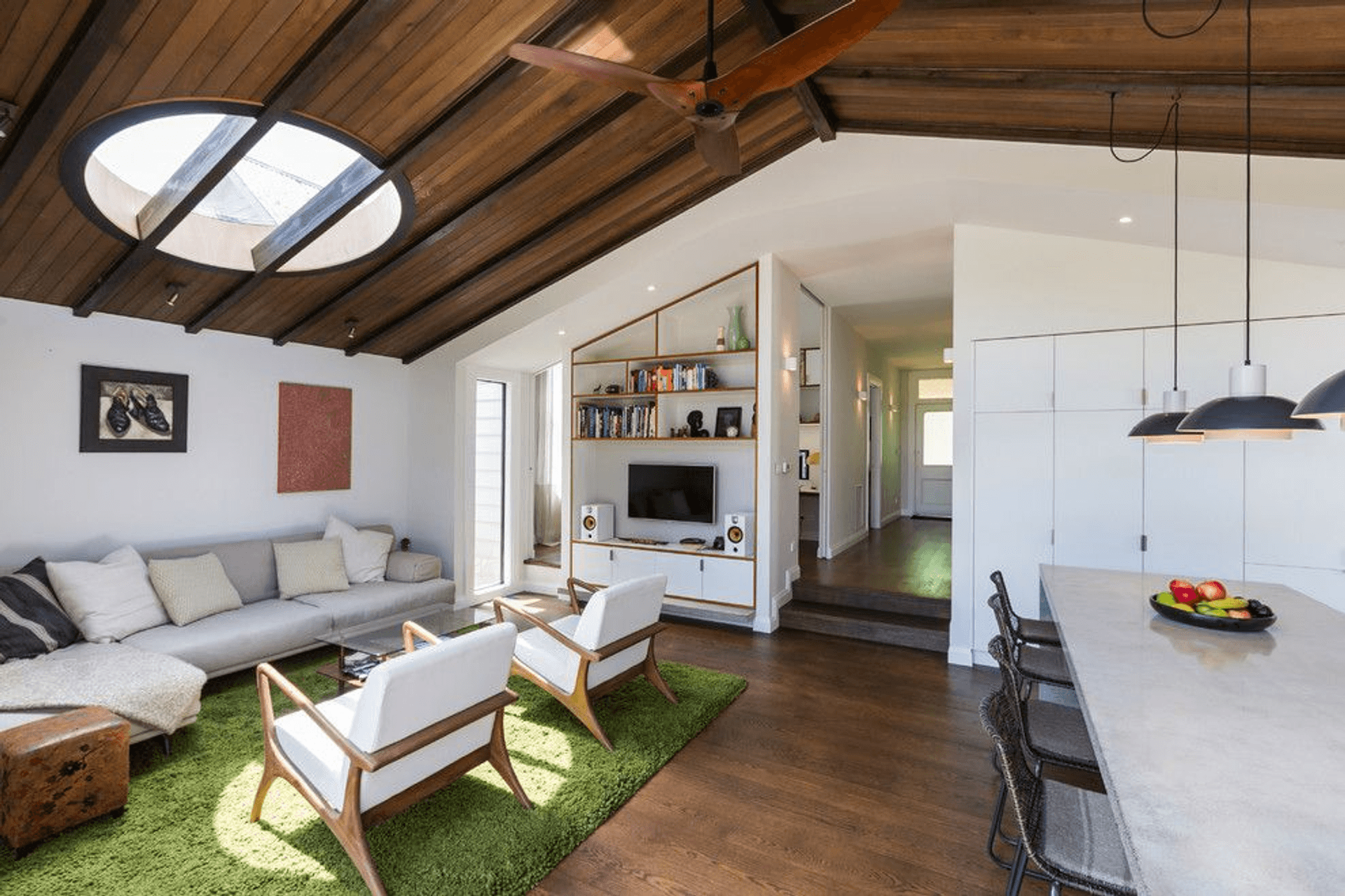 Open the sky and let in the light with a skylight, such as this round model from Adlux.