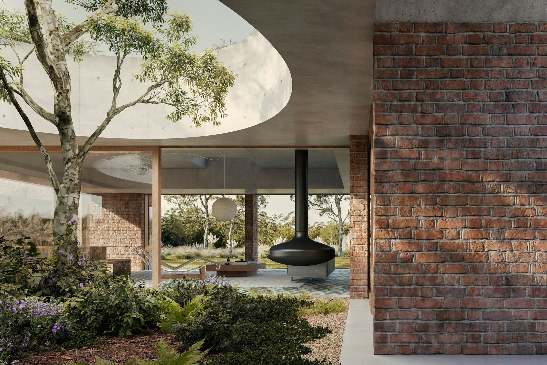 Hawks Nest has a circular courtyard to symbolise and frame the night sky above.