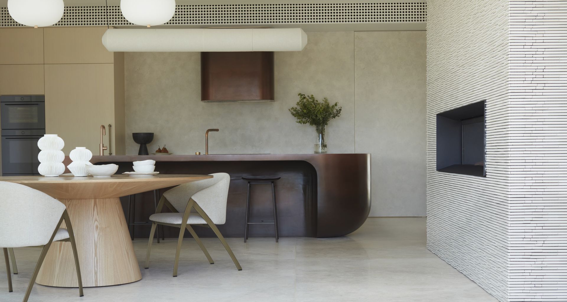 Curves highlight the interior of this home