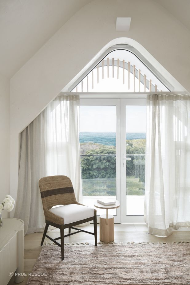 The attic space offers stunning views