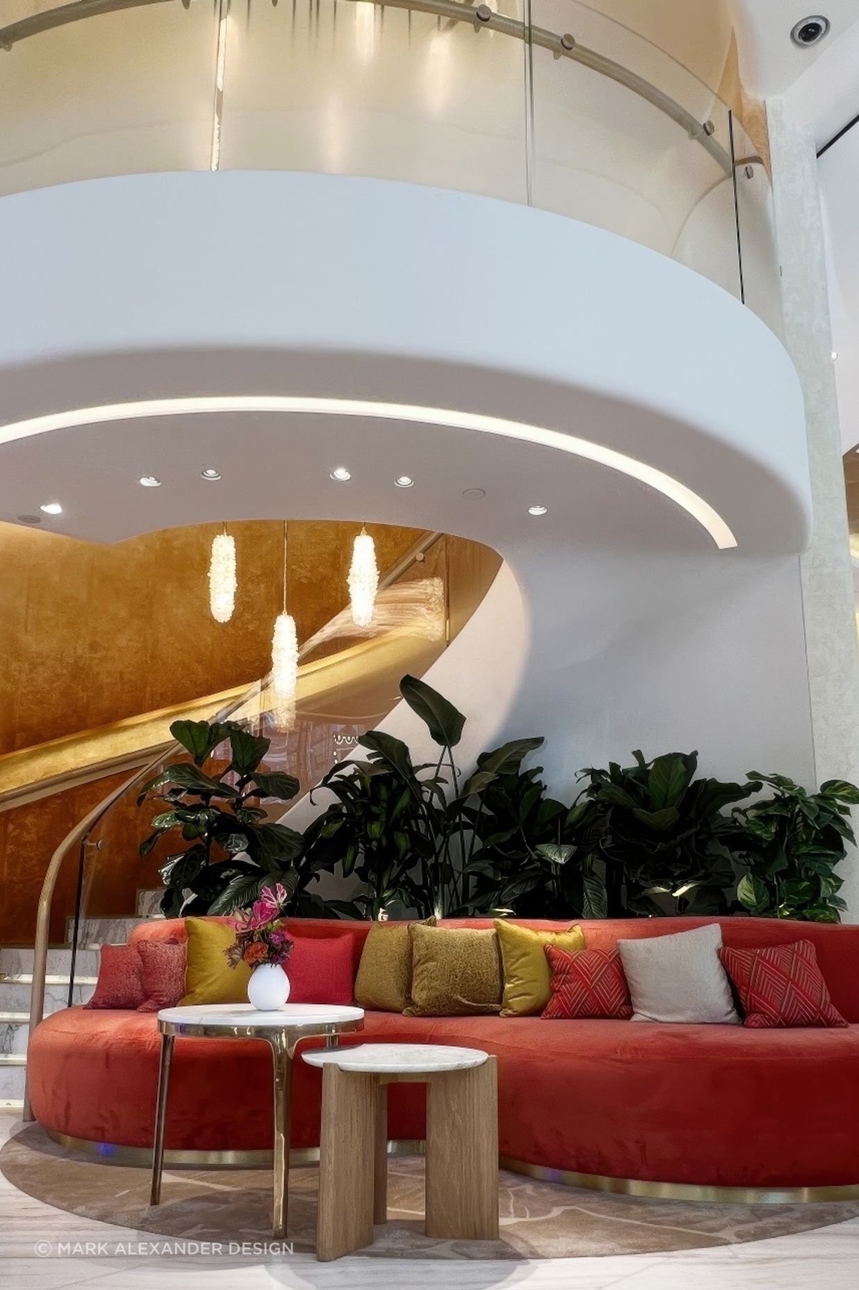 Comfortable art with a bespoke sofa for Cartier Sydney.
