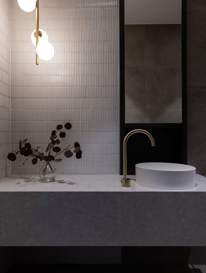 Adding interest with textures and materials.