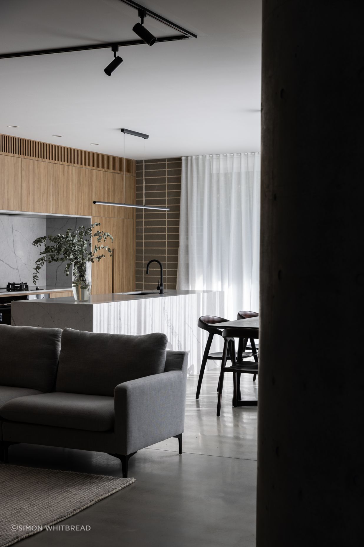 A cohesive blend of textures and neutral tones.