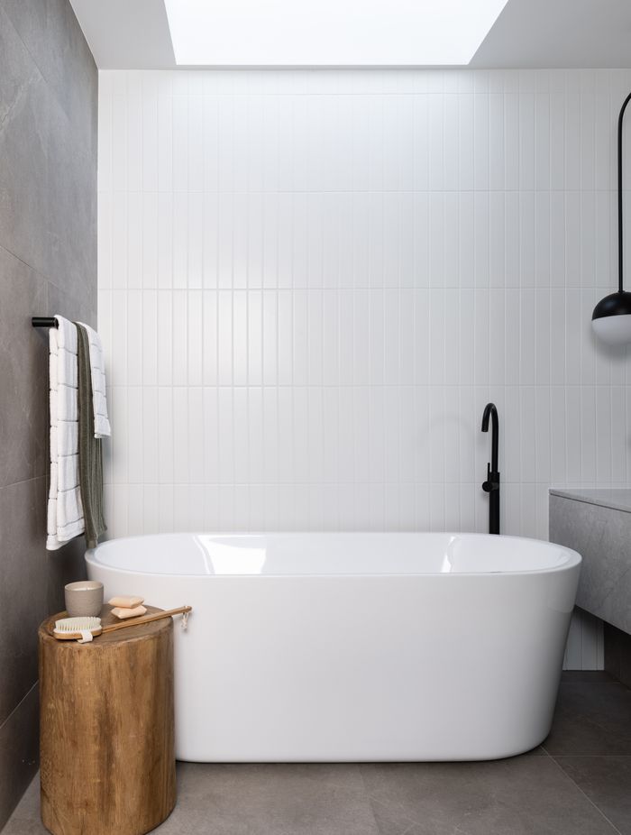 Skylights add light while ensuring privacy.