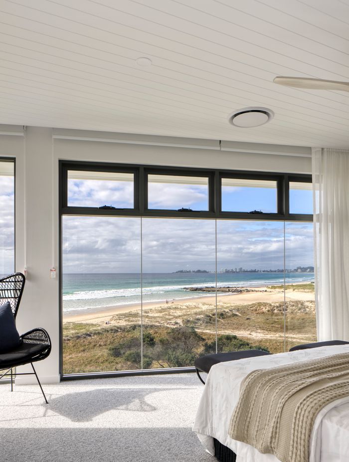 Master bedroom with a wow factor | Currumbin Beach House by Habitat Studio Architects