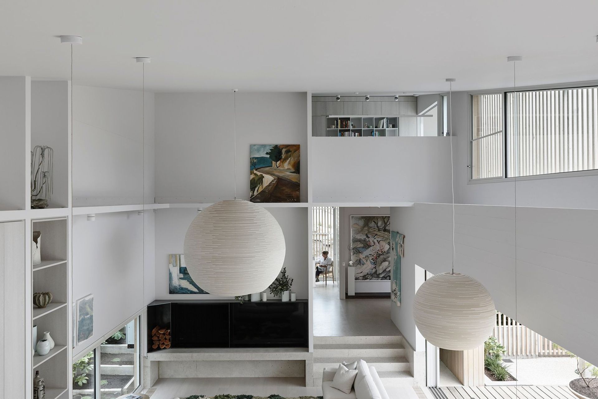 The house is a welcoming gallery for a collection of artistic forms.