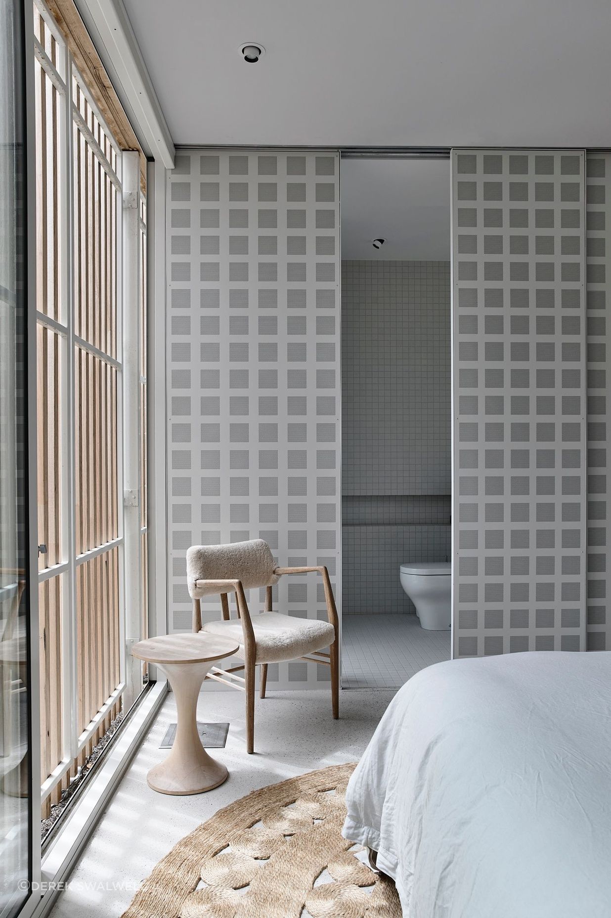Japanese inflections are found throughout, such as the paper-look sliding doors.
