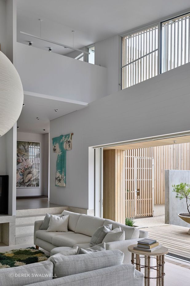 The all white interior lets the artwork shine.