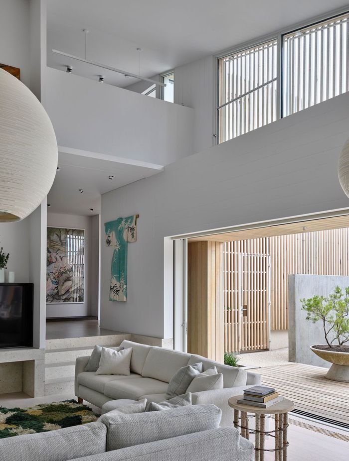 The all white interior lets the artwork shine.