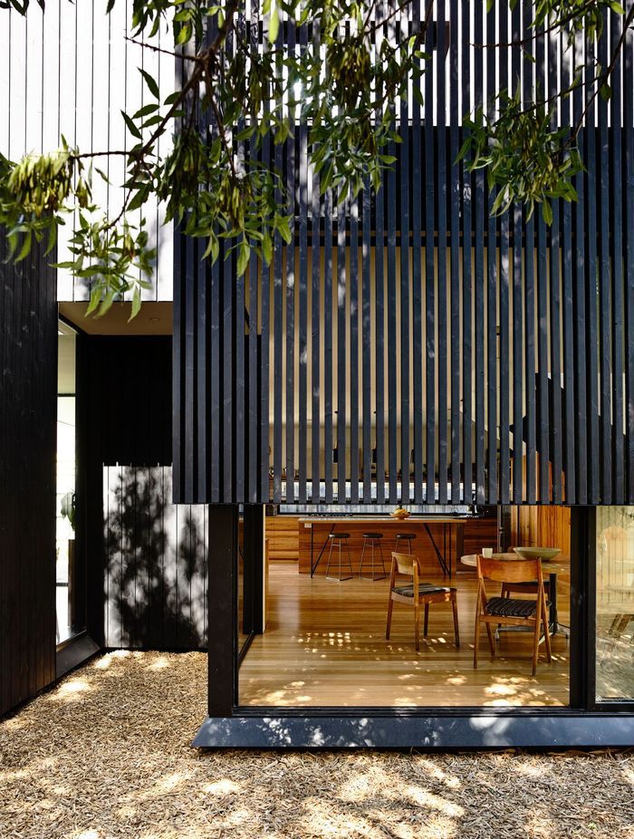 A charred-timber addition in Northcote.