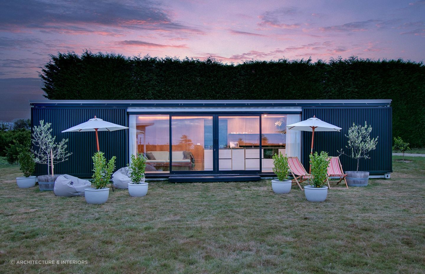 The ingenious use of a 40ft shipping container at Pakowhai Road.