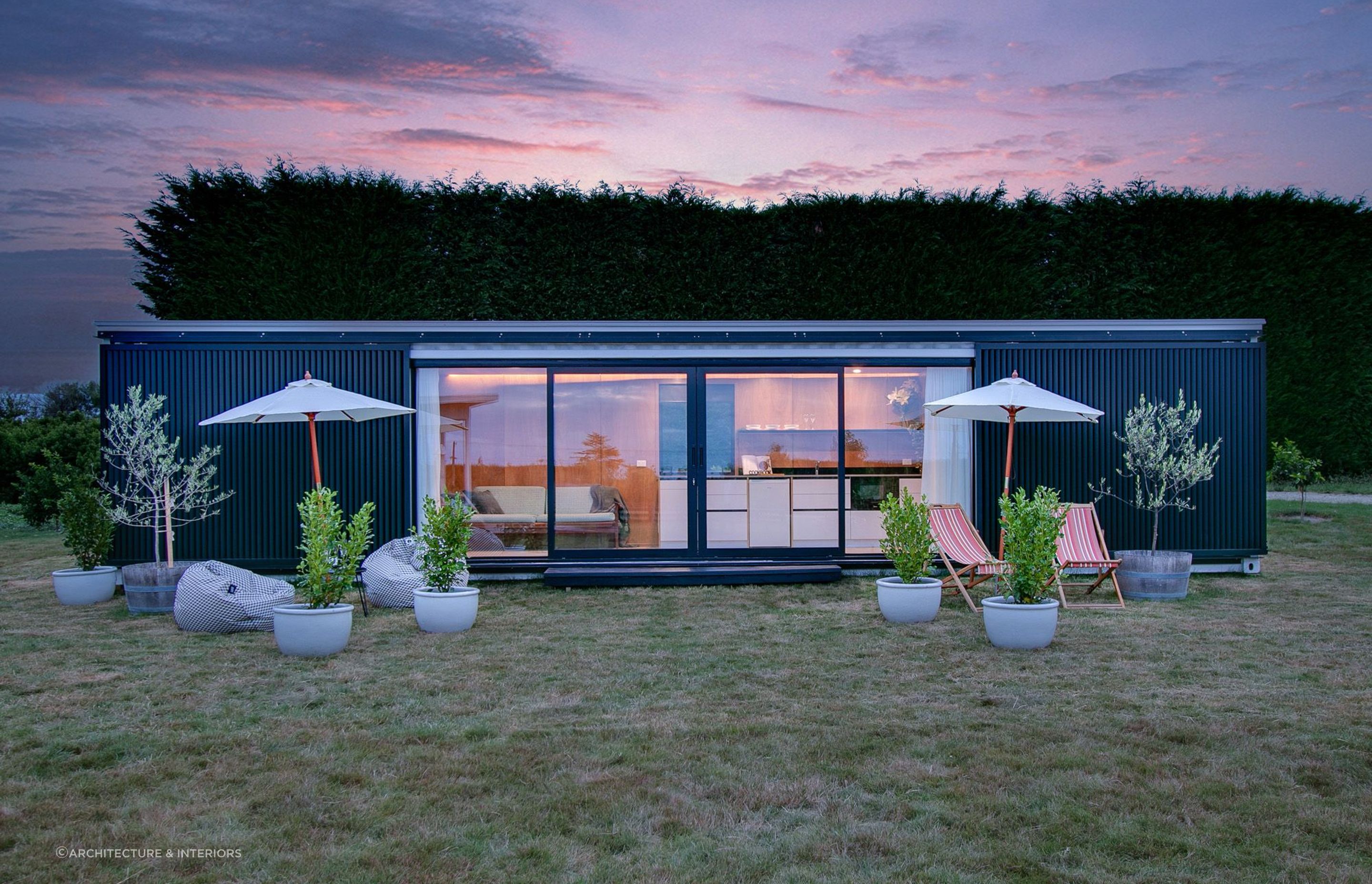 The ingenious use of a 40ft shipping container at Pakowhai Road.