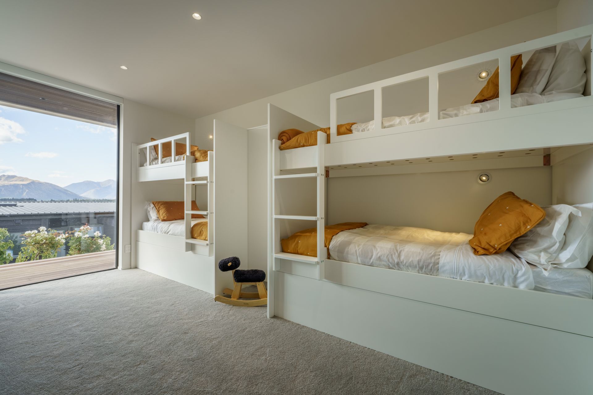 A bunkroom with views