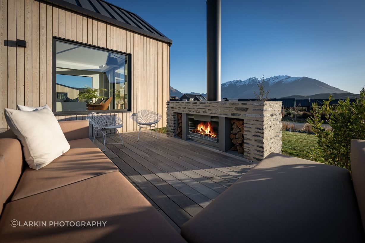 The north-facing deck is ideal for soaking up the sun