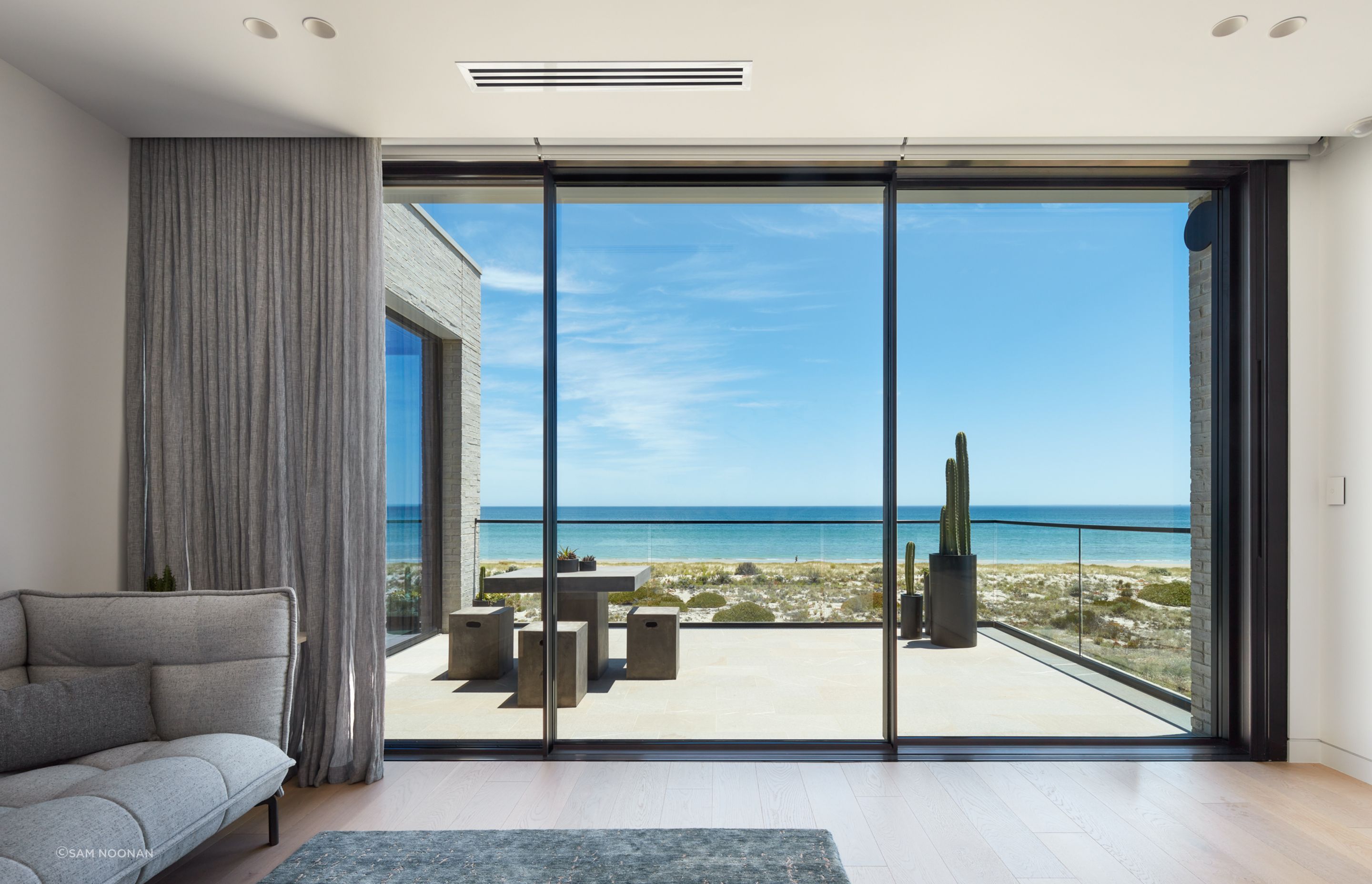 Grand ocean views from the upstairs family room