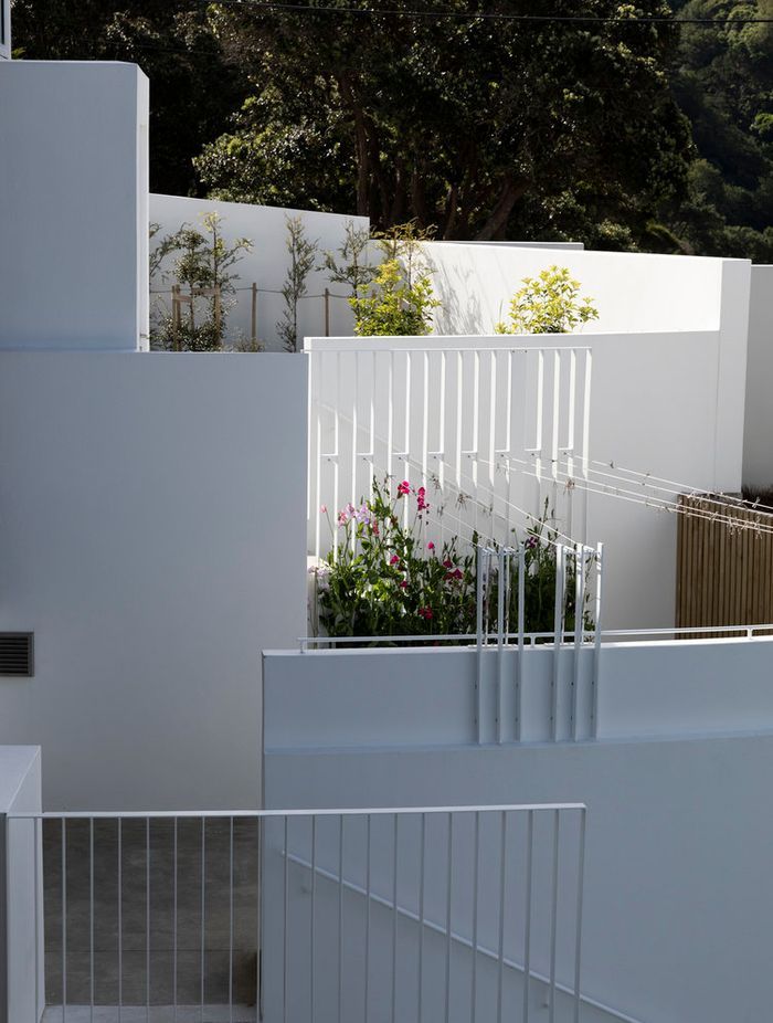 Cleverly designed washing lines in Parsonson Architects' Salmont Place apartments are both discreet and in keeping with the architecture.