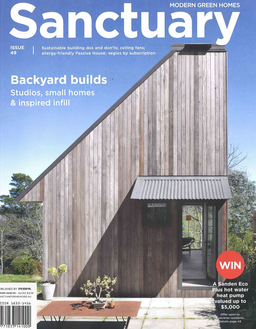 Great to see our Blue Mountains Studio on the front cover of Sanctuary Magazine.